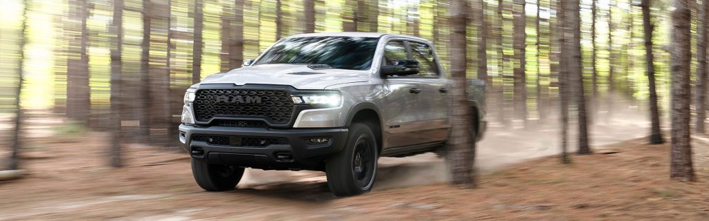 2026 RAM 1500 Running in forest. 