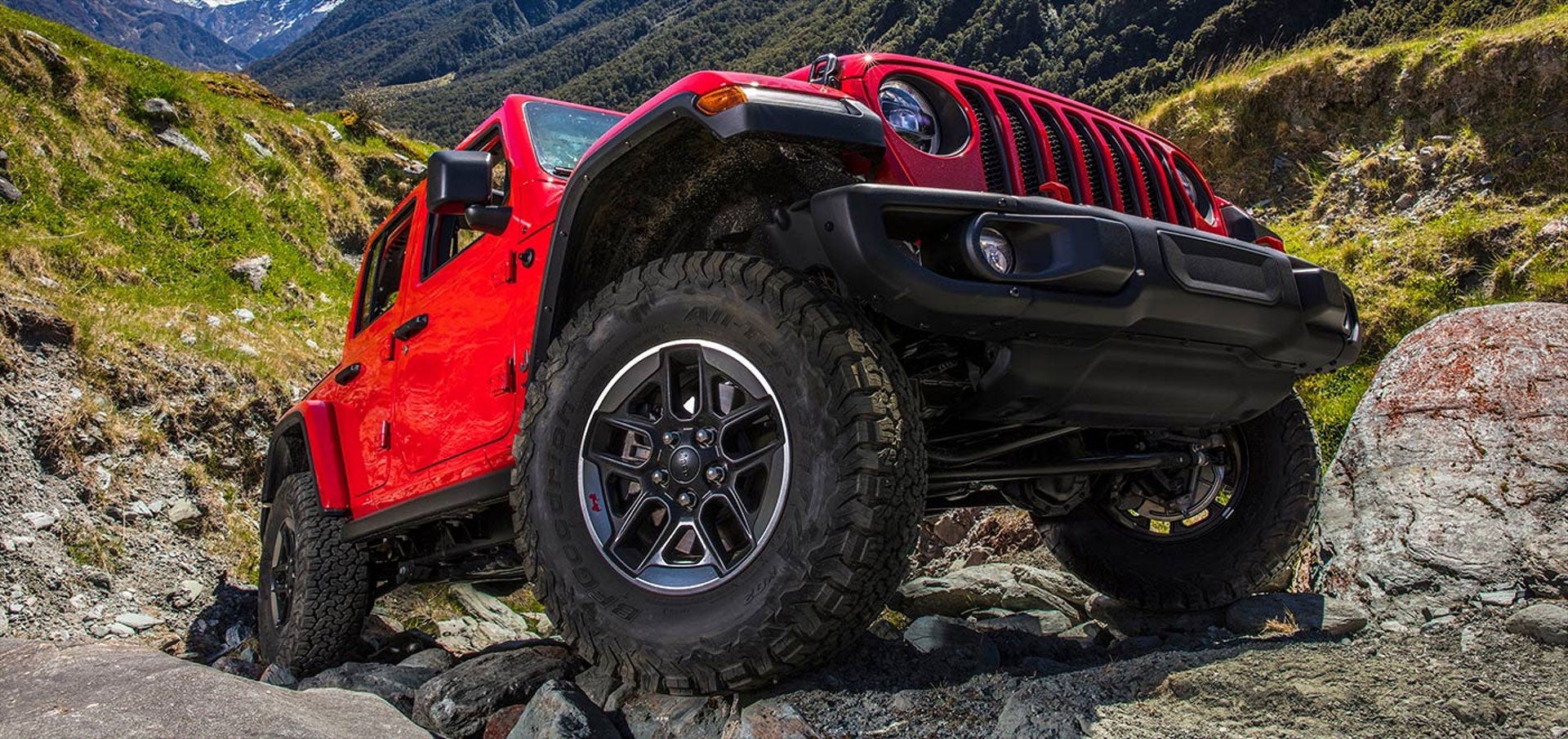 Off-roading in a Jeep